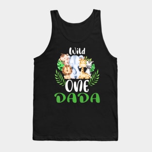 Dada Of The Wild One Zoo Birthday Safari Jungle Animal Tank Top